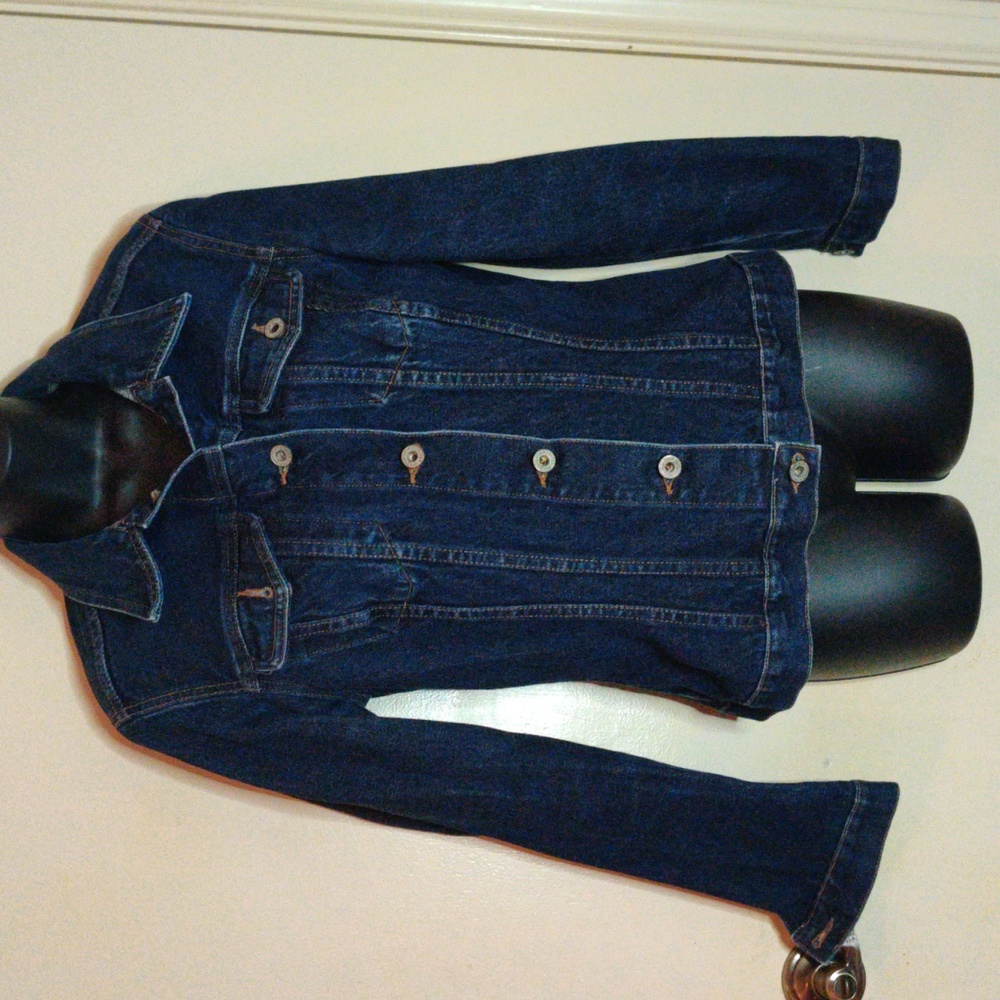 For Joseph Dark Blue Trucker Jean Jacket Size S - Picture 1 of 9